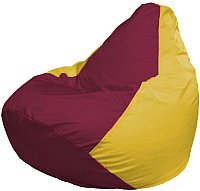 Кресло-мешок Flagman Груша Супер Мега 4XL Г5.1-309 (бордовый/желтый)