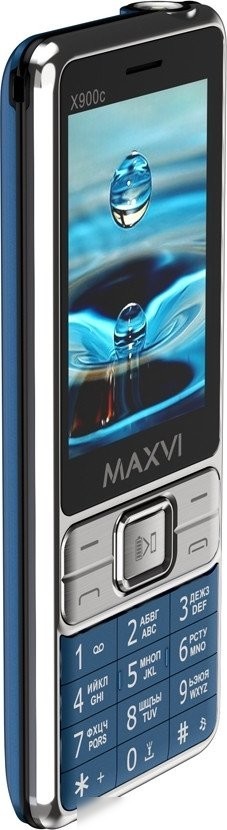 Кнопочный телефон Maxvi X900c (синий)