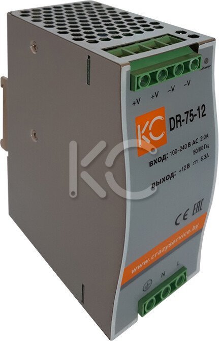 Блок питания на DIN-рейку КС DR-75W-12V dr-75-12