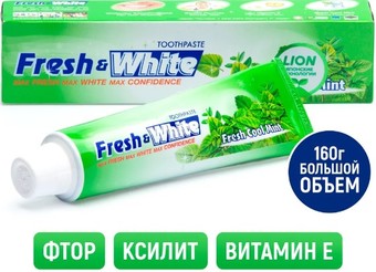 Зубная паста Lion Для защиты от кариеса Fresh&White (160 г)