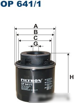 Масляный фильтр Filtron OP 641/1 Масляный фильтр Filtron OP 641/1