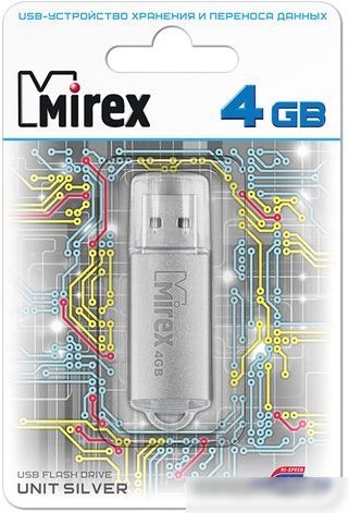 USB Flash Mirex Unit Silver 4GB [13600-FMUUSI04]