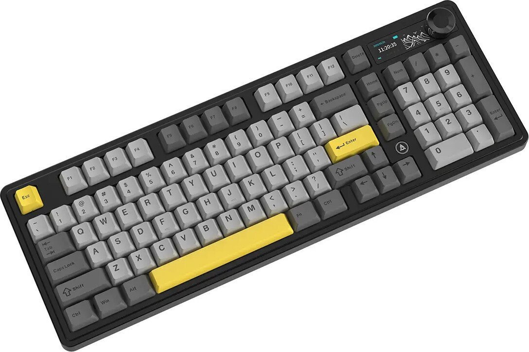 Клавиатура Ajazz AK980 V2 (черный/серый/желтый, Ajazz Gift)