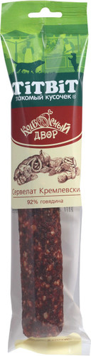 Лакомство для собак TiTBiT Сервелат Кремлевский Колбасный двор 200 г