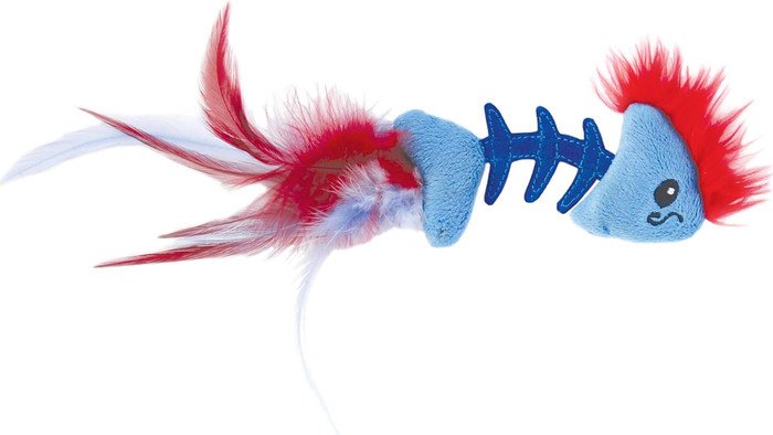 Игрушка для кошек Petstages Feather Fish Bone 90022