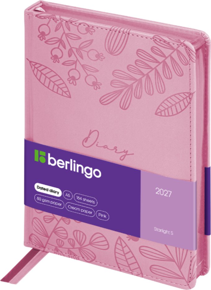 Ежедневник Berlingo Starlight S 2027г DD7_84503 (184л, розовый)