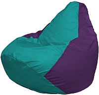 Кресло-мешок Flagman Груша Супер Мега 4XL Г5.1-285 (бирюзовый/фиолетовый)