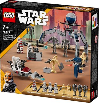 LEGO Star Wars 75372 Боевой набор Клон-солдат и боевой дроид