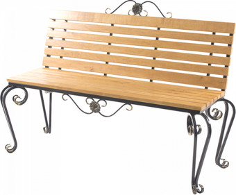 Скамейка AMC A1 1А1 131x58x89 (черный/светлое дерево)