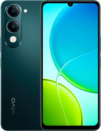 Телефон Vivo Y04 4GB/128GB международная версия (малахитовый черный)