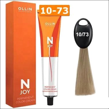 Крем-краска Ollin Professional N-Joy Color Cream 10/73 светл. блонд коричнево–золотистый 100 мл