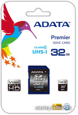 Карта памяти A-Data Premier SDHC UHS-I U1 (Class 10) 32 GB (ASDH32GUICL10-R)