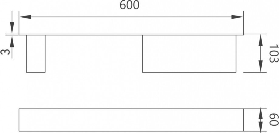 Abber Полка для ванной Nischen AN3011MB (черный матовый)
