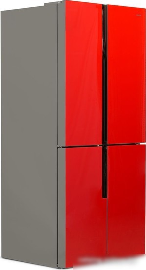Четырёхдверный холодильник CENTEK CT-1750 Red