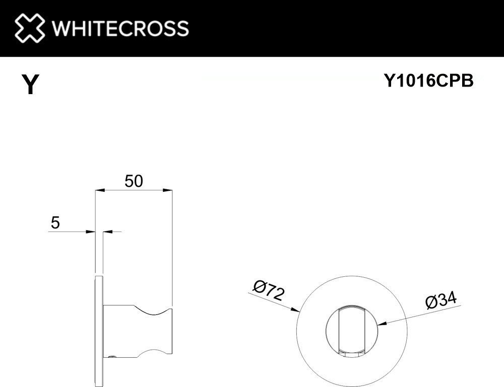 Держатель душевой лейки Whitecross Y1016CPB (брашированная медь)