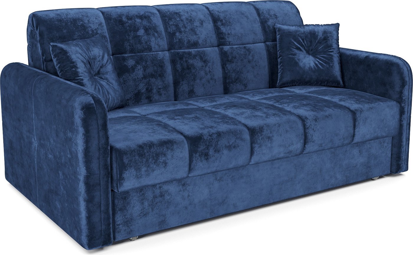 Диван Мебель-АРС Аккордеон Свег НПБ 155x200 (велюр синий Plush OWV-21)