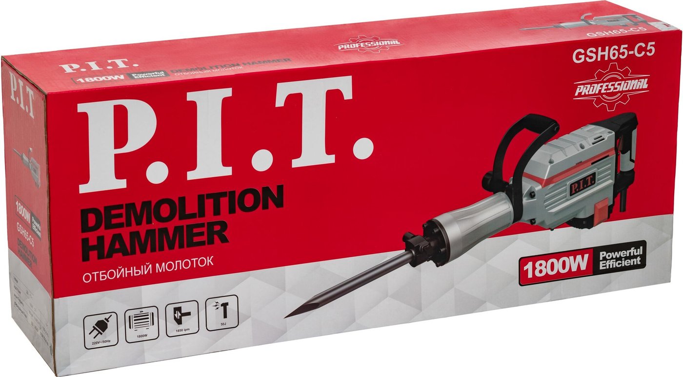 Отбойный молоток P.I.T. GSH65-C5 (кейс)