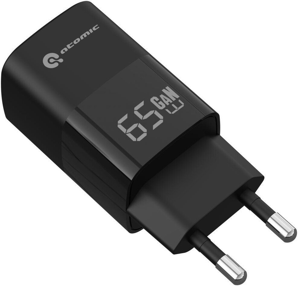 Сетевое зарядное Atomic UniQ G651 GAN 65W (черный)