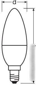 Светодиодная лампа Osram LV CL B60 7 SW/865 230V E14 10X1 RU
