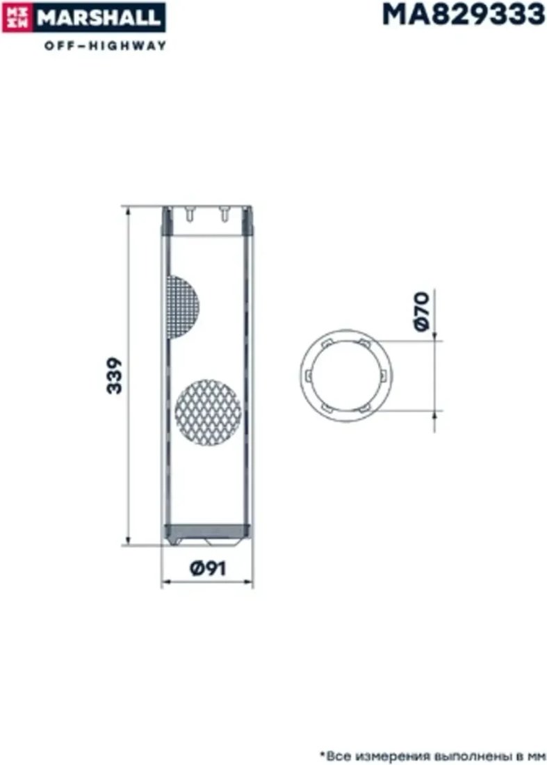 Воздушный фильтр Marshall Autoparts MA829333