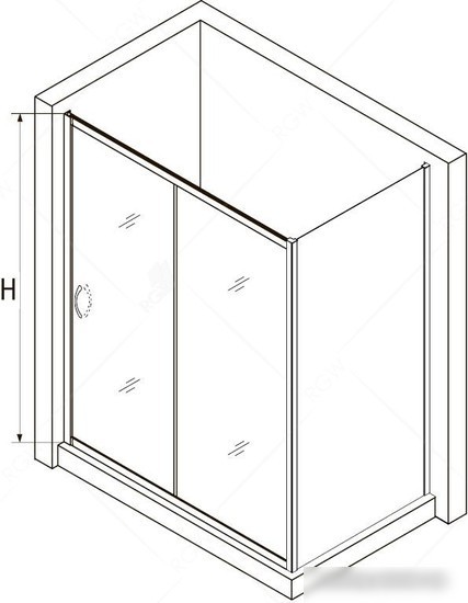Душевой уголок RGW PA-76-1B (PA-016B + Z-060-2B) 350876178-14 170x80 (черный/прозрачное стекло)