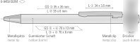 Ручка шариковая UMA Straight Gum 0-9450 GUM 58-0654 (синий)