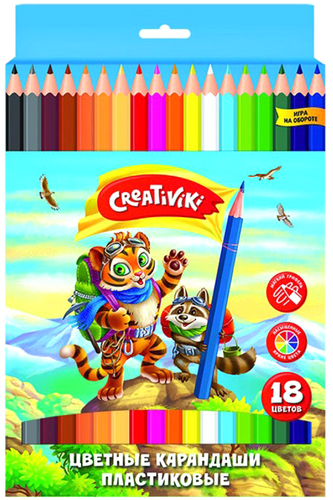 Набор цветных карандашей Creativiki ЦКП18КР (18 цветов)