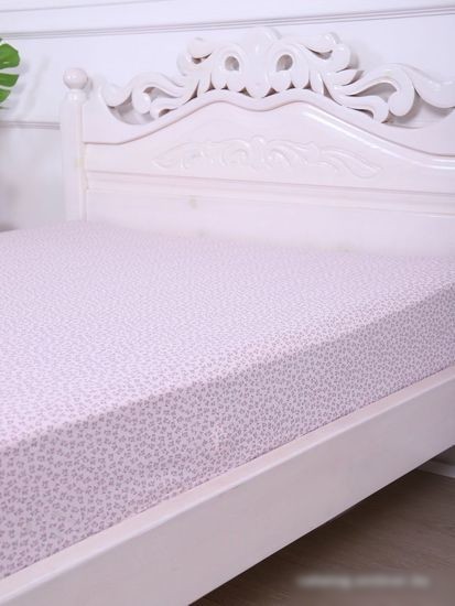 Постельное белье Luxsonia Трикотаж на резинке 200x200 2418 (цветочный розовый)