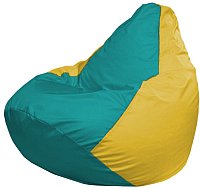 Кресло-мешок Flagman Груша Мини L Г0.1-313 (бирюзовый/желтый)