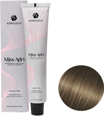 Крем-краска Adricoco Miss Adri 9.02 (100мл, очень светлый блонд прозрачный фиолетовый)