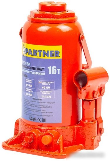 Бутылочный домкрат Partner PA-T91604 (16т)