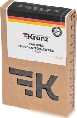 Саморез Kranz KR-01-3331-003 3,5х25мм (200 шт)