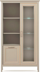 Шкаф-витрина BRW Classic REG1W1D с подсветкой (глиняный серый)