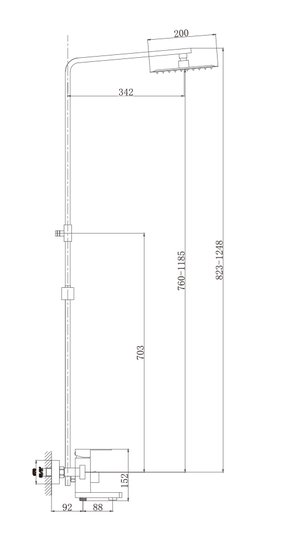 Душевая система Haiba HB24803 (нержавеющая сталь)