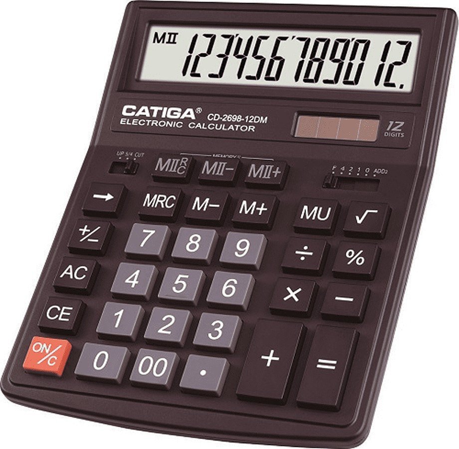 Бухгалтерский калькулятор Catiga CD-2698-12DM (черный)