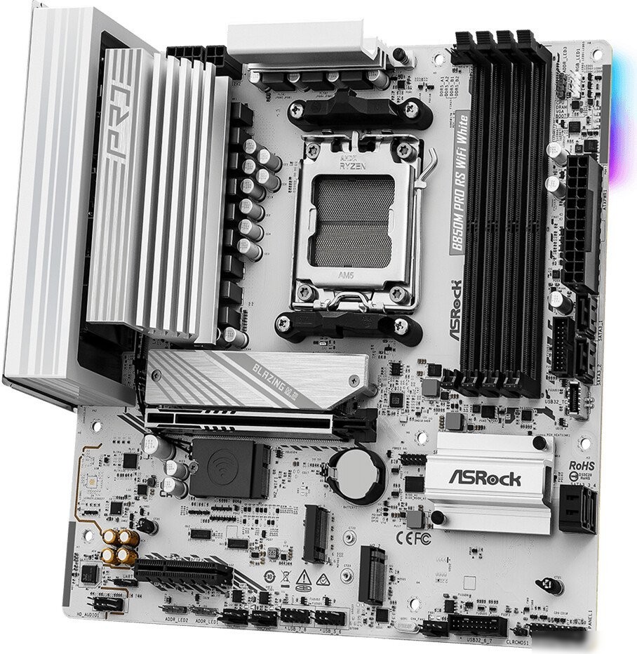 Материнская плата ASRock B850M Pro RS WiFi White