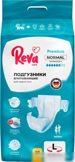 Подгузники для взрослых Reva Care Normal L (30 шт)