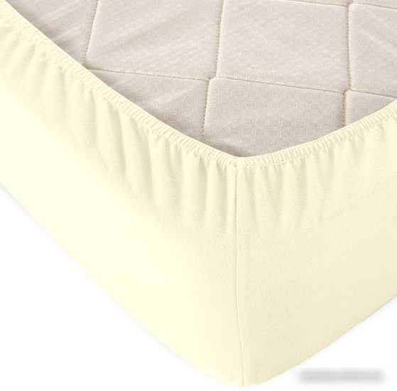 Постельное белье Alleri Трикотажная на резинке 80x200x20см (молочный)