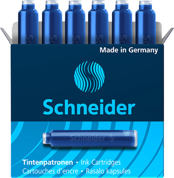 Чернила для перьевой ручки Schneider 6603 (6 шт, кобальтовый синий)