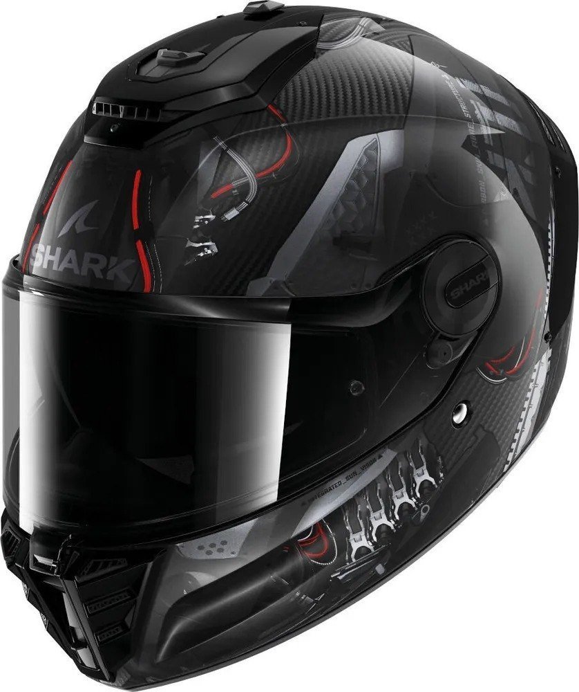 Мотошлем Shark Spartan Rs Carbon Xbot (р. L, карбон/черный/красный)