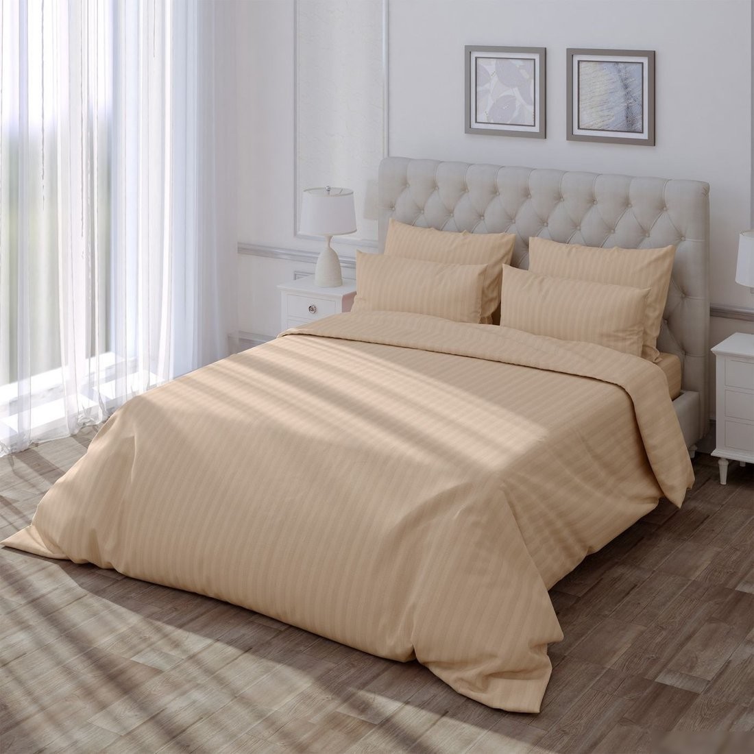 Постельное белье Verossa Stripe 148x215 на молнии 929805 (Bronze)