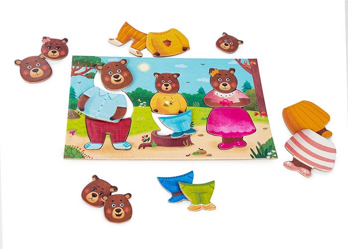 Мозаика/пазл Genio Kids Семья медведей 2307C
