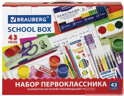 Набор школьника BRAUBERG В подарочной коробке 880949 (43 предмета)