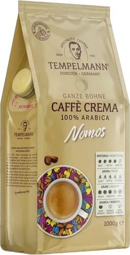 Кофе Tempelmann Nomos Caffe Crema зерновой 1 кг