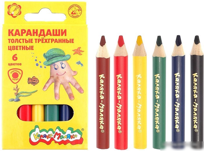 Набор цветных карандашей Каляка-Маляка КТТКМ6 (6цв)