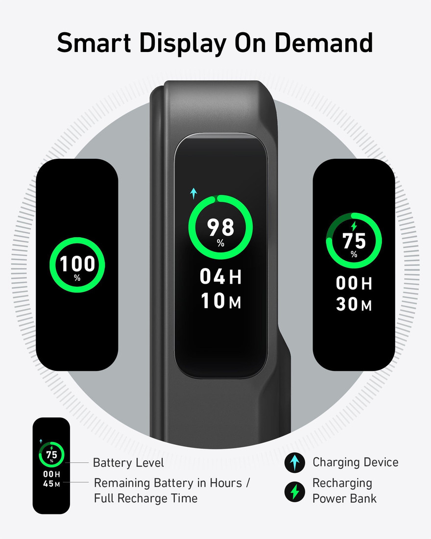 Внешний аккумулятор Anker MagGo Power Bank A1654 10000mAh (черный)
