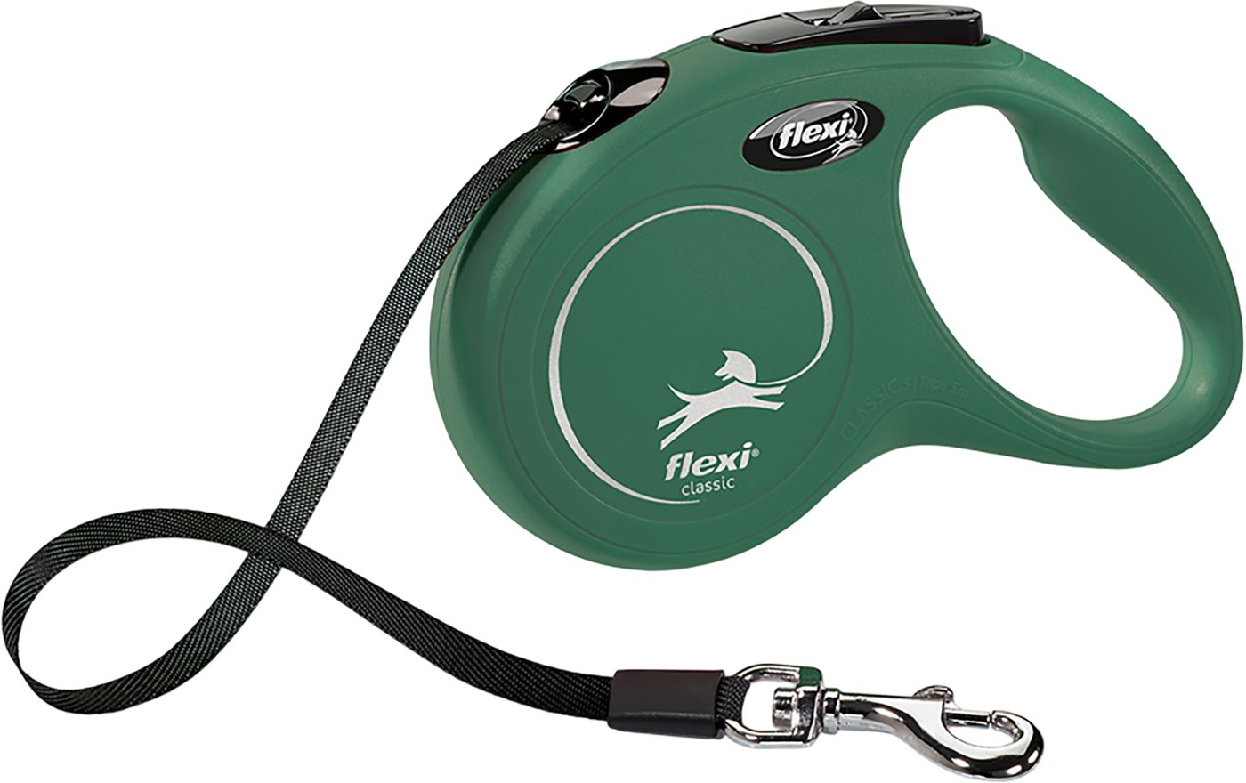 Поводок-рулетка Flexi New Classic Tape (S, 5м, Olive Green)
