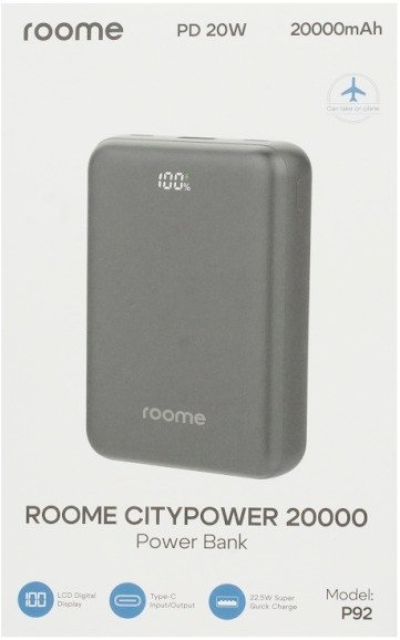 Внешний аккумулятор Roome CityPower P92 20000mAh (черный)