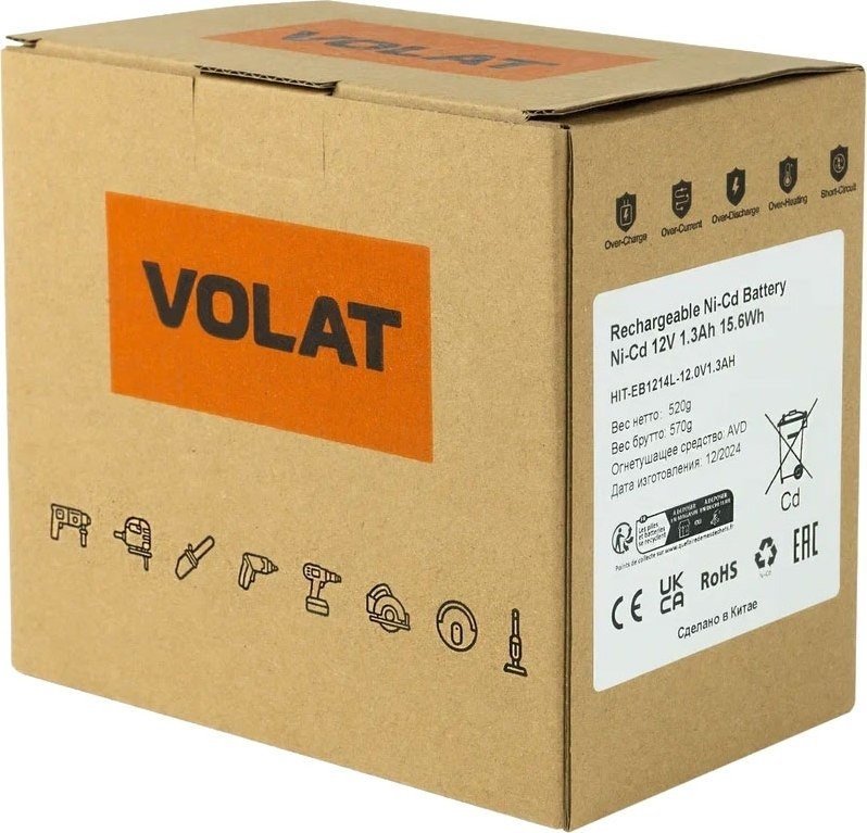 Аккумулятор VOLAT VT-EB1214L-1.3 (12В/1.3 Ah)