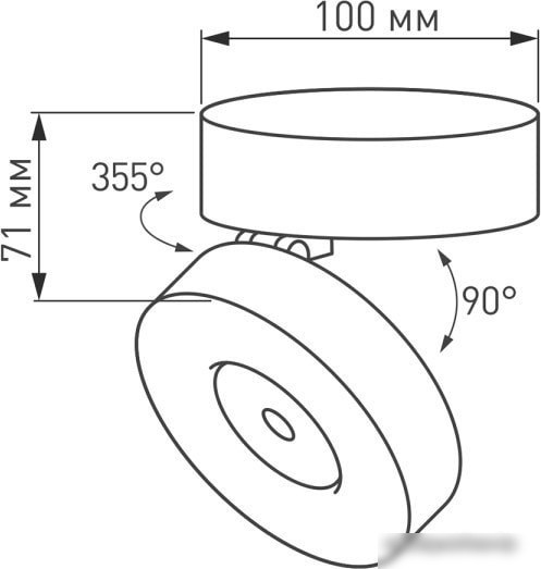 Спот Arlight SP-MONA-SURFACE-R100-12W Warm3000 025443(1)